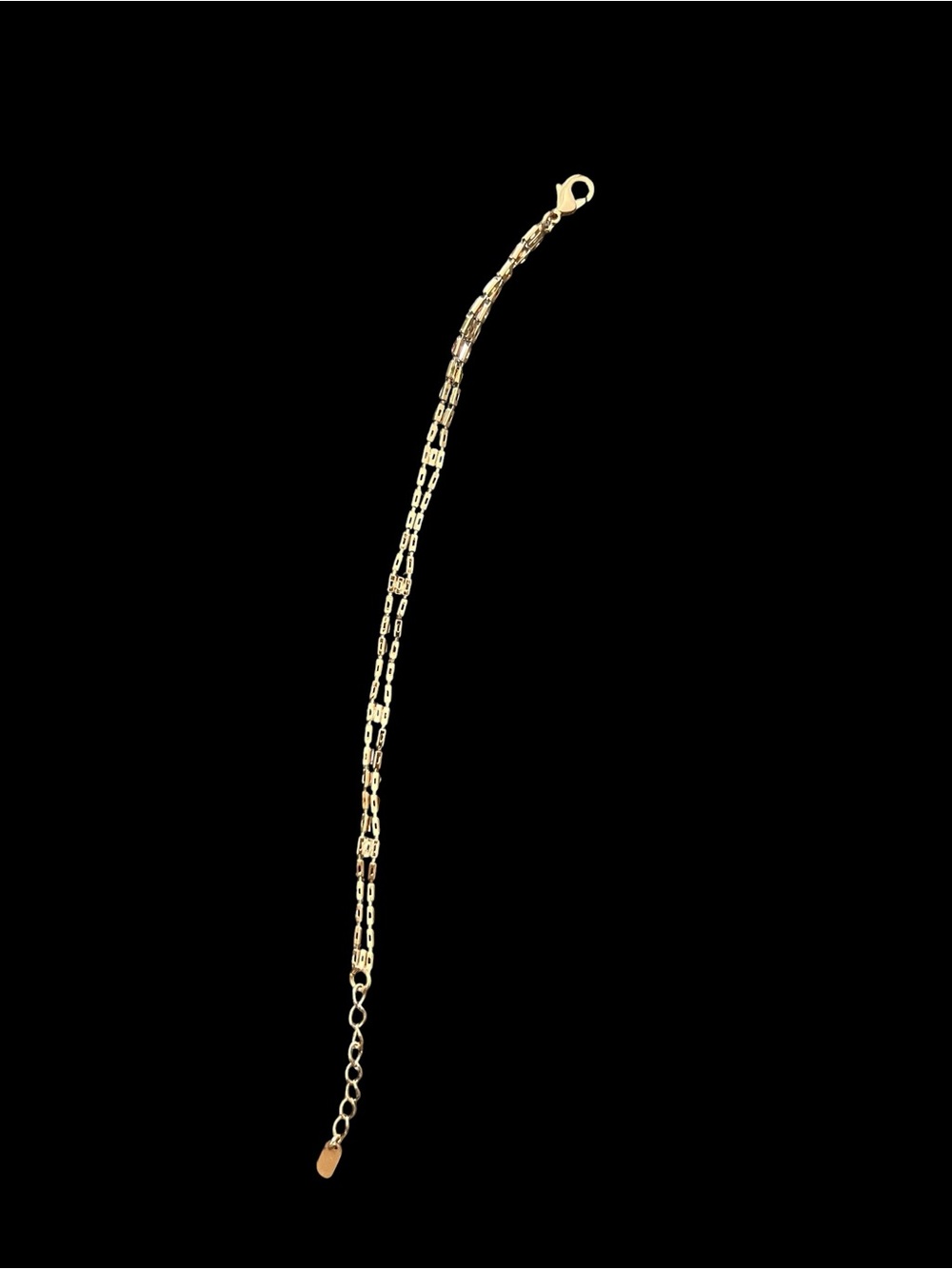 18k Rose Gold Plated Multicolor Rhinestones Bracelet - Picture 4 of 7